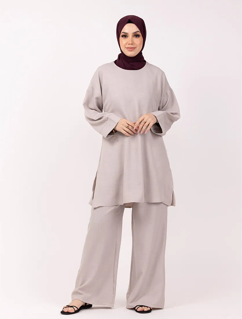 Stone Crêpey Co Ord Set